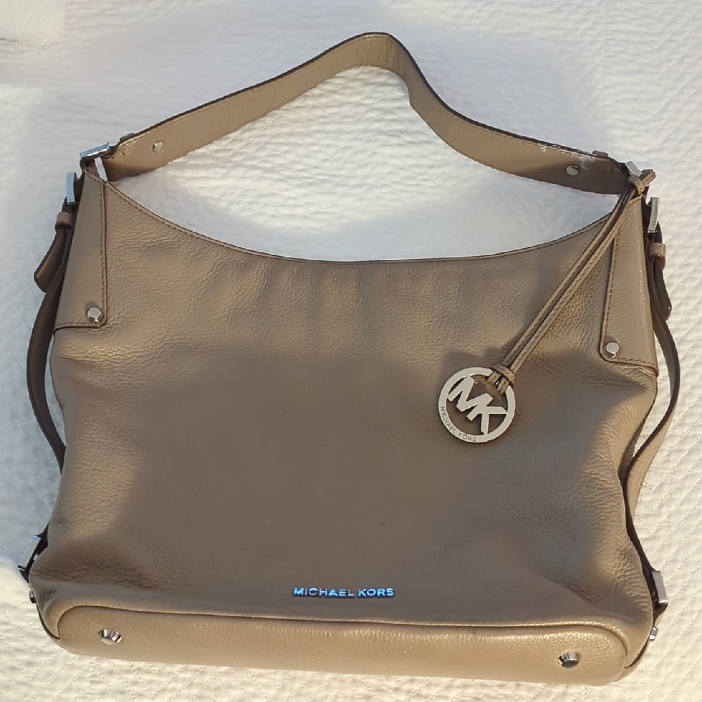 Michael Kors Tan Shoulder Bag with Slouchy Design